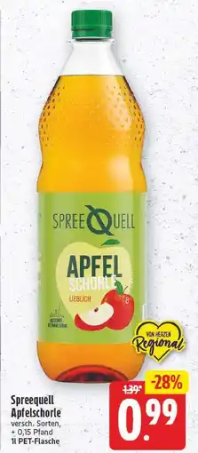 E-Center Spreequell apfelschorle Angebot