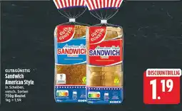 E-Center Gut&günstig sandwich american style vollkorn Angebot