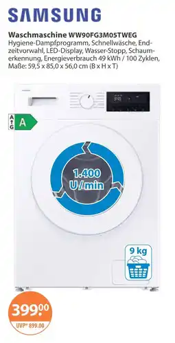 V Markt Samsung waschmaschine ww90fg3m05tweg Angebot
