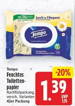 E-Center Feuchtes toilettenpapier Angebot