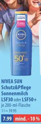 V Markt Nivea sun schutz&pflege sonnenmilch lsf30 oder lsf50+ Angebot