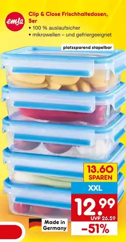 Netto Marken-Discount Emsa clip & close frischhaltedosen Angebot