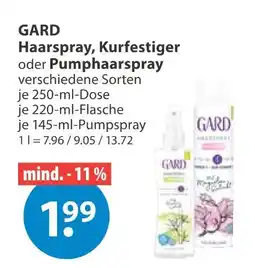 V Markt Haarspray, kurfestiger oder pumphaarspray Angebot