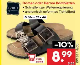Netto Marken-Discount Spirit of colors damen oder herren pantoletten Angebot