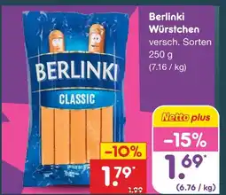 Netto Marken-Discount Berlinki würstchen Angebot