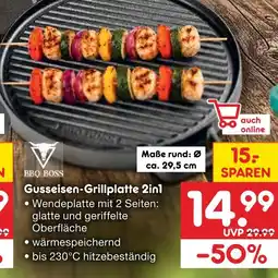 Netto Marken-Discount Bbq boss gusseisen-grillplatte 2in1 Angebot
