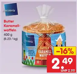 Netto Marken-Discount Biscoteria butter karamell-waffeln Angebot