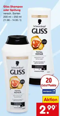 Netto Marken-Discount Gliss shampoo oder spülung Angebot