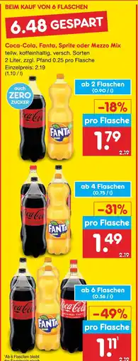 Netto Marken-Discount Coca-cola coca-cola, fanta, sprite oder mezzo mix Angebot
