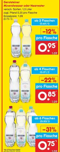 Netto Marken-Discount Mineralwasser oder nearwater Angebot