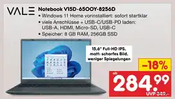 Netto Marken-Discount Vale notebook v15d-65q0y-8256d Angebot