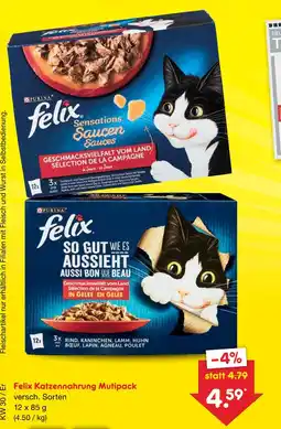 Netto Marken-Discount Felix katzennahrung multipack Angebot