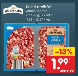 Netto Marken-Discount Hofmaier schinkenwürfel Angebot