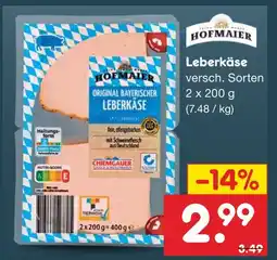 Netto Marken-Discount Hofmaier leberkäse Angebot