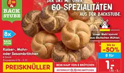 Netto Marken-Discount Back stube kaiserbrötchen Angebot