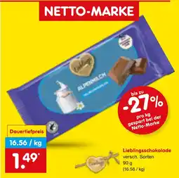Netto Marken-Discount Netto-marke lieblingsschokolade Angebot