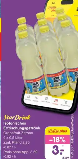 Netto Marken-Discount Stardrink isotonisches erfrischungsgetränk Angebot