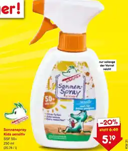Netto Marken-Discount Sonnenspray kids sensitiv ssf 50+ Angebot