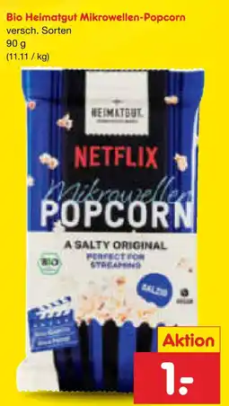 Netto Marken-Discount Bio heimatgut mikrowellen-popcorn Angebot