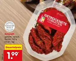 Netto Marken-Discount Genusswelt antipasti getrocknete tomaten Angebot