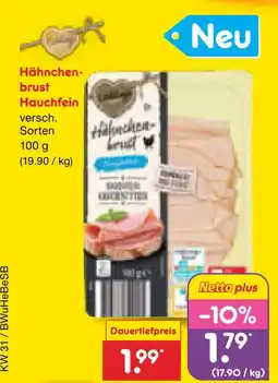 Netto Marken-Discount Hähnchenbrust hauchfein Angebot