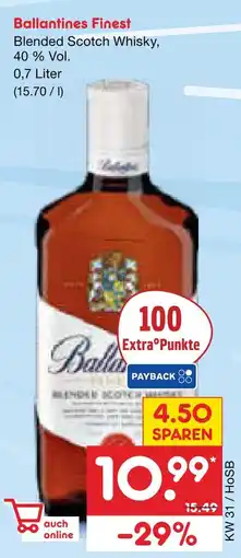 Netto Marken-Discount Ballantines blended scotch whisky Angebot