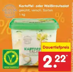 Netto Marken-Discount Genusswelt kartoffel- oder weißkrautsalat Angebot