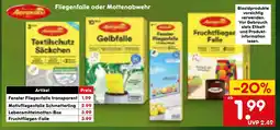 Netto Marken-Discount Aeroxon fenster fliegenfalle transparent Angebot