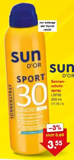 Netto Marken-Discount Sun d'or sonnenschutzspray Angebot