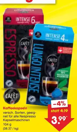 Netto Marken-Discount Cafèt kaffeekapseln Angebot
