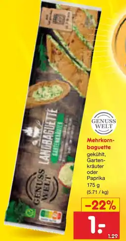 Netto Marken-Discount Genuss welt mehrkornbaguette Angebot