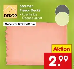 Netto Marken-Discount Sommer fleece decke Angebot