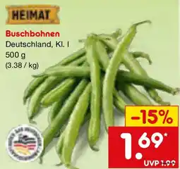 Netto Marken-Discount HEIMAT Buschbohnen Angebot