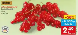 Netto Marken-Discount HEIMAT Johannisbeeren rot Angebot