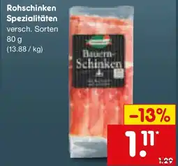 Netto Marken-Discount Rohschinken Spezialitäten Angebot