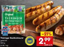 Netto Marken-Discount Wolf Thüringer Rostbratwurst Angebot
