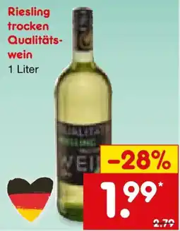 Netto Marken-Discount Riesling trocken Qualitätswein Angebot