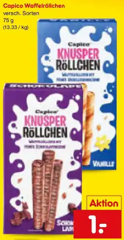Netto Marken-Discount Capico Waffelröllchen Angebot