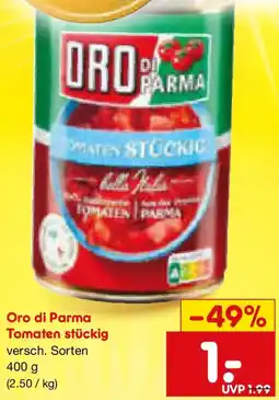 Netto Marken-Discount Oro di Parma Tomaten stückig Angebot