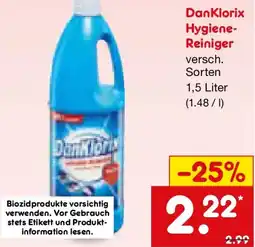 Netto Marken-Discount DanKlorix Hygiene Reiniger Angebot