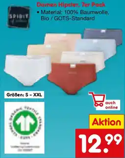Netto Marken-Discount SPIRIT Damen Hipster, 7er Pack Angebot