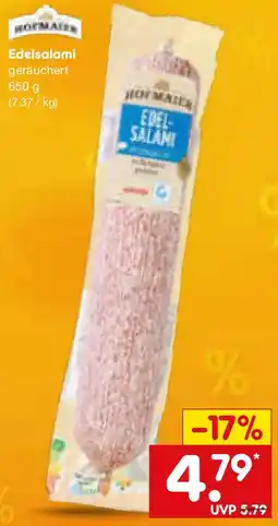 Netto Marken-Discount HOFMAIER Edelsalami Angebot