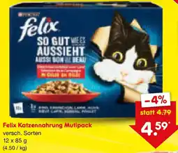 Netto Marken-Discount Felix Katzennahrung Mutipack Angebot