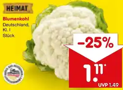 Netto Marken-Discount HEIMAT Blumenkohl Angebot