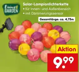 Netto Marken-Discount living GARDEN Solar-Lampionlichterkette Angebot