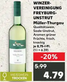 Kaufland WINZERVEREINIGUNG FREYBURGUNSTRUT Müller-Thurgau Angebot