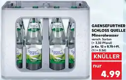 Kaufland GAENSEFURTHER SCHLOSS QUELLE Mineralwasser Angebot