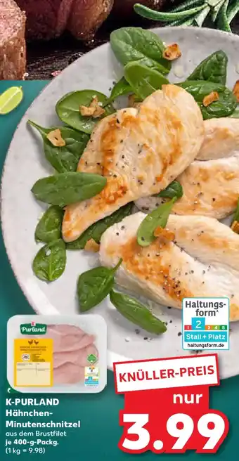 Kaufland K-PURLAND Hähnchen- Minutenschnitzel Angebot