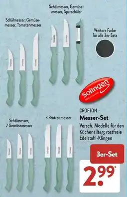 Aldi Süd CROFTON Messer-Set 3er-Set Angebot