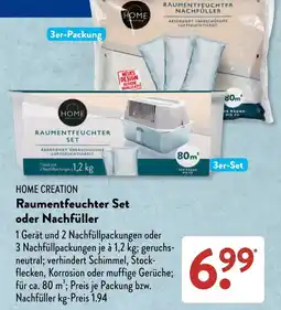 Aldi Süd HOME CREATION Raumentfeuchter Set oder Nachfüller Angebot